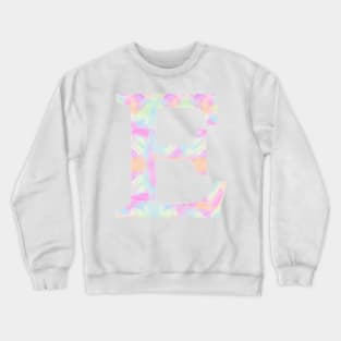 The Letter E Rainbow Color Design Crewneck Sweatshirt